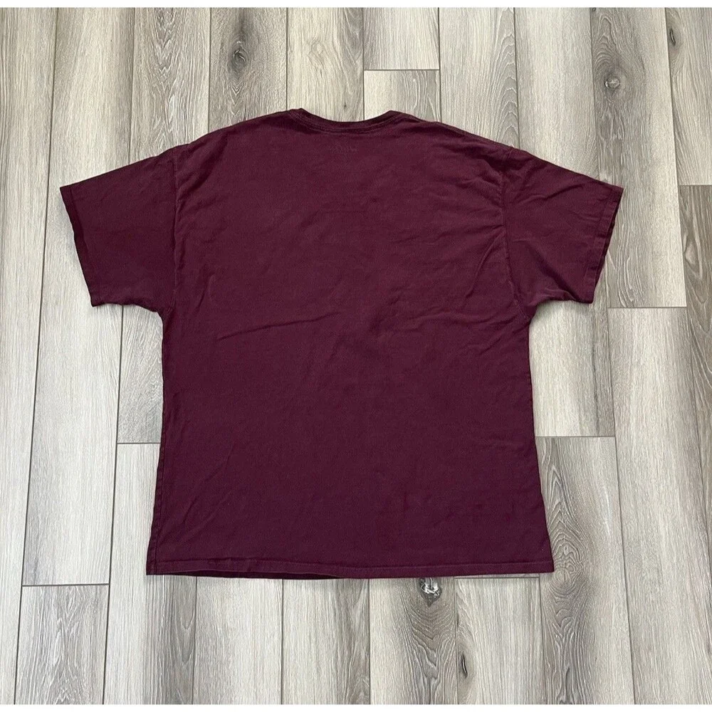 Champion Authentic Athleticwear Maroon Cotton Short Sleeve Tee Mens Sz XL - Picture 5 of 9
